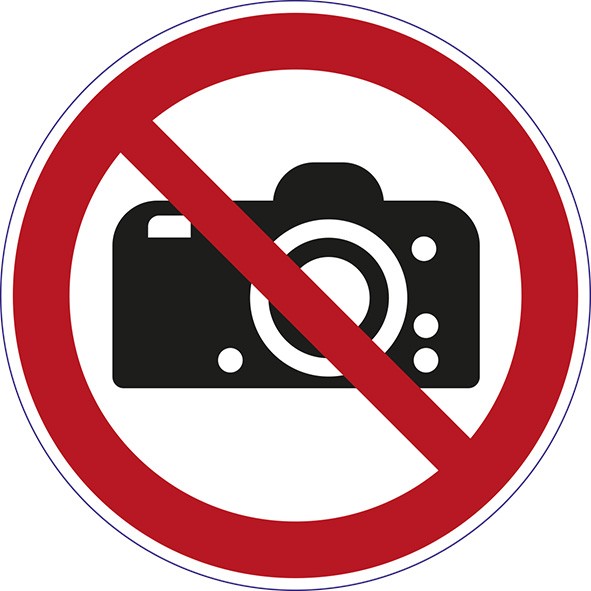Verbotszeichen "Fotografieren verboten" P029