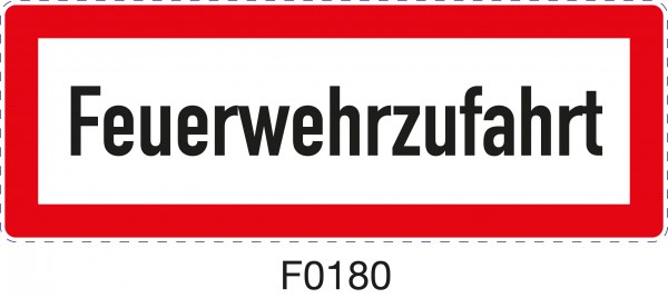 ISO 4066 - F0180 - Feuerwehrzufahrt