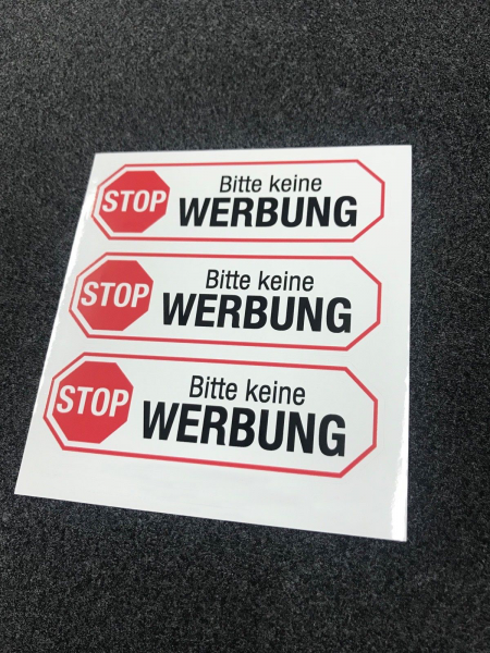 Briefkastenaufkleber "Bitte keine Werbung"