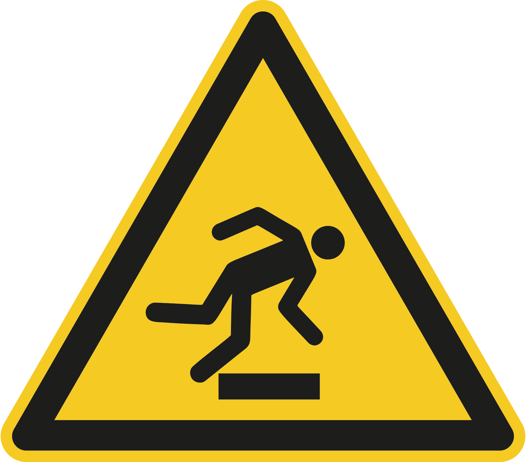  Warnzeichen  Warnung  vor Hindernissen am Boden W007 